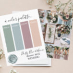 Classy Dusty Blue Mauve  Wedding colorsPaper Sheet<br><div class="desc">Classy Dusty Blue Mauve  Wedding colours Palette Card 2024</div>