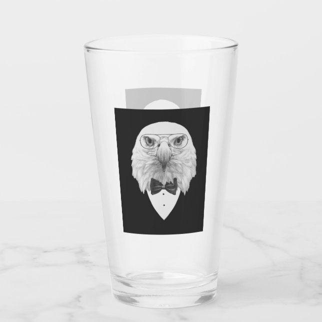 Classy Eagle Portrait Glass (Front)