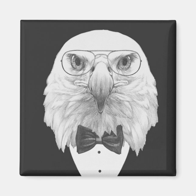 Classy Eagle Portrait Magnet (Front)