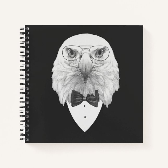 Classy Eagle Portrait Notebook (Front)