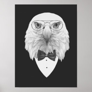 Classy Eagle Portrait Poster