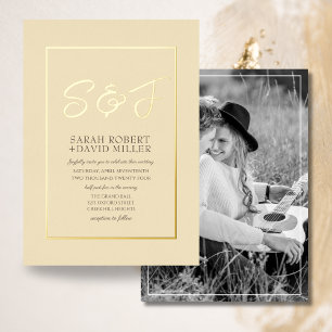 Classy Earth Tone Lemon Yellow Gold Frame Photo