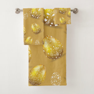 Classy Easter eggs design Bath Towel Set