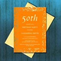 Classy Egypt Gold Sprinkles Orange Birthday