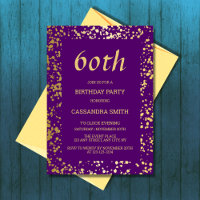 Classy Egypt Gold Sprinkles Purple Birthday