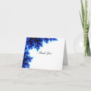 Classy Electric Blue Thank You Card