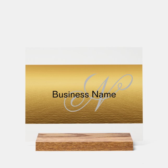  Classy Elegant Custom Name Acrylic Sign (Front)