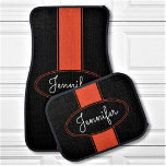 Classy Elegant Custom Name Personalized Car Mat<br><div class="desc">Add a name and easily create your elegant personalized car floor mats. Click CUSTOMIZE to change the background colour. You can TRANSFER this DESIGN on other Zazzle products and adjust it to fit most of the Zazzle items. You can also click the CUSTOMIZE button to add, delete or change details...</div>
