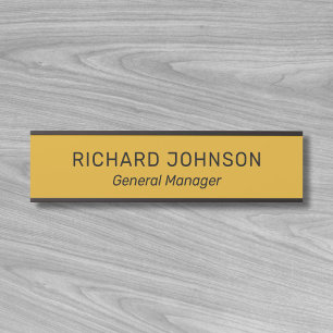 Classy Elegant Custom Name Title Employee Office Door Sign