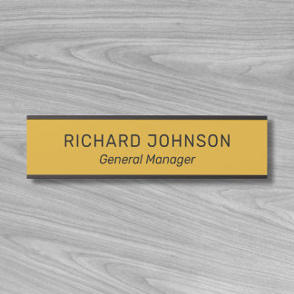 Classy Elegant Custom Name Title Employee Office Door Sign
