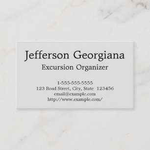 Classy & Elegant Excursion Organizer Business Card
