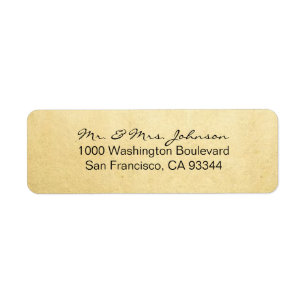 Classy Elegant Gold Foil Mariage Adresse de retour