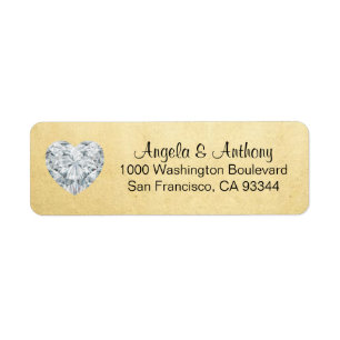 Classy Elegant Gold Foil Mariage Adresse de retour