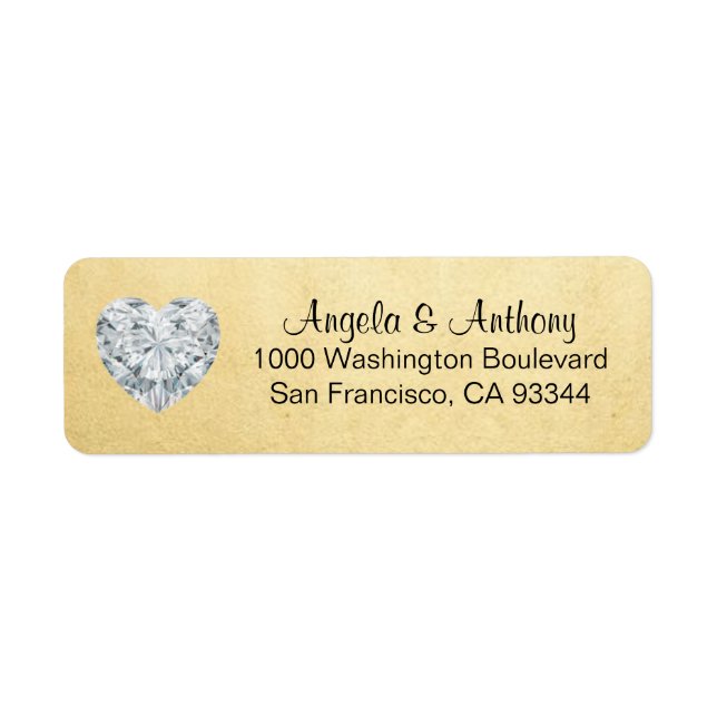 Classy Elegant Gold Foil Mariage Adresse de retour (Devant)