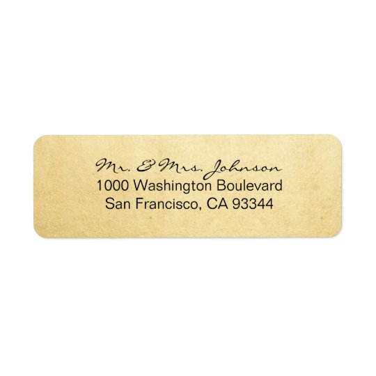 Classy Elegant Gold Foil Wedding Return Address Return Address Label