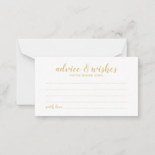 Classy Elegant Gold Wedding Advice and Wishes