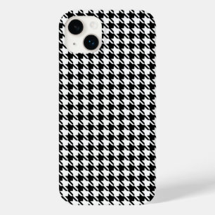 Classy Elegant Houndstooth Pattern Black And White Case-Mate iPhone 14 Plus Case