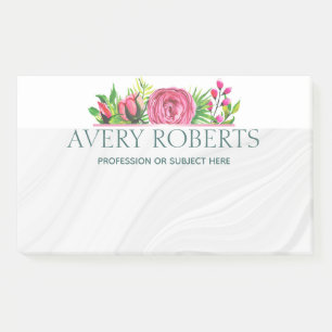 Classy Elegant Luxury Floral watercolor Post-it Notes