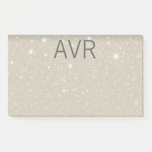 Classy Elegant Luxury white gold Glitter Post-it Notes