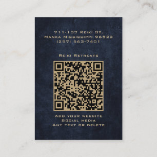 Classy Elegant Mandala Chic Luxury Gold Navy Blue Business Card