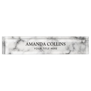 Classy elegant marble nameplate