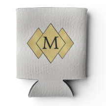 Classy Elegant Personalized Faux White Leather 