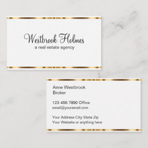 Classy Elegant Real Estate Business Cards