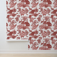 Classy Elegant Red Deer Forest Animals Toile
