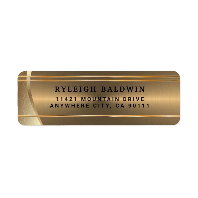 Classy Elegant Return Address Label (Front)