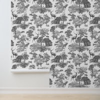 Classy Elegant Rustic Deer Forest Animals Toile