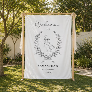  Classy Elegant silly goose baby shower backdrop  Tapestry