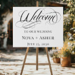 Classy Elegant Simple Modern Wedding Welcome Faux Canvas Print<br><div class="desc">Welcome your guests with timeless style using the Classy Elegant Simple Modern Wedding Welcome Faux Canvas Print. This horizontal wedding welcome sign features a minimalist design that blends seamlessly with any wedding or event theme, from classic to contemporary. Personalized with your names and event date, this faux canvas print creates...</div>