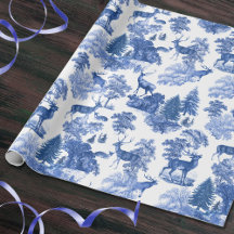 Classy Elegant Vintage Blue Deer in Woodland