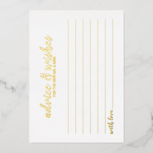 Classy Elegant Wedding Advice and Wishes Gold