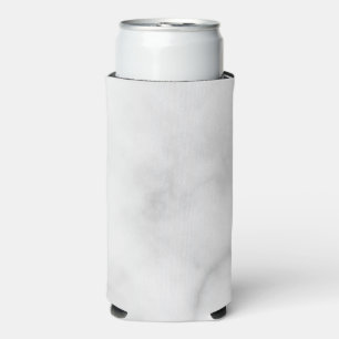 Classy Elegant White Marble Pattern Can Cooler