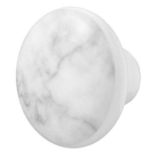 Classy Elegant White Marble Pattern Ceramic Knob
