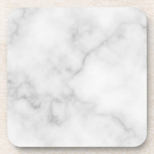 Classy Elegant White Marble Pattern Coaster