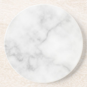 Classy Elegant White Marble Pattern Coaster