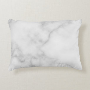 Classy Elegant White Marble Pattern Decorative Pillow