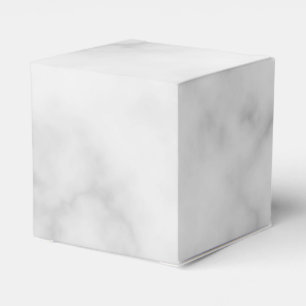 Classy Elegant White Marble Pattern Favor Box