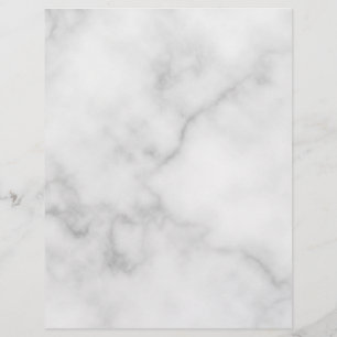 Classy Elegant White Marble Pattern Letterhead