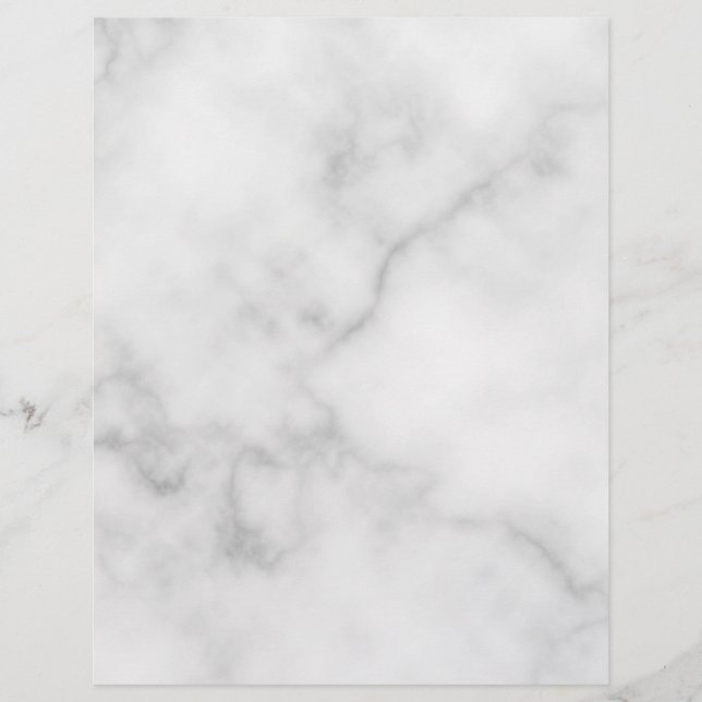 Classy Elegant White Marble Pattern Letterhead (Front)