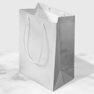 Classy Elegant White Marble Pattern Medium Gift Bag