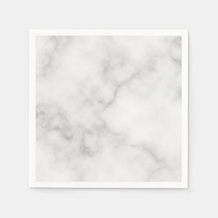 Classy Elegant White Marble Pattern Napkin