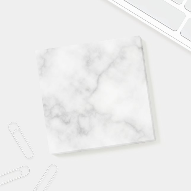 Classy Elegant White Marble Pattern Post-it Notes (Creator Uploaded)