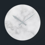 Classy Elegant White Marble Pattern Round Clock<br><div class="desc">Classy Elegant White Marble Pattern Gift.
Perfect as housewarming gift, wedding gift, holiday gift and gift for any special occasions.</div>