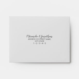 Classy Elegant White Marble Wedding RSVP Envelope