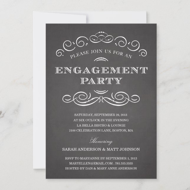 CLASSY ENGAGEMENT | ENGAGEMENT PARTY INVITE (Front)