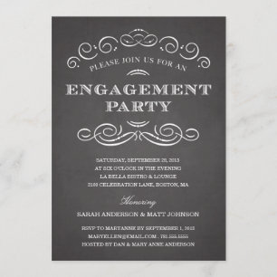CLASSY ENGAGEMENT   ENGAGEMENT PARTY INVITE