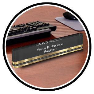 Classy Executive Desk Plaque Nameplate